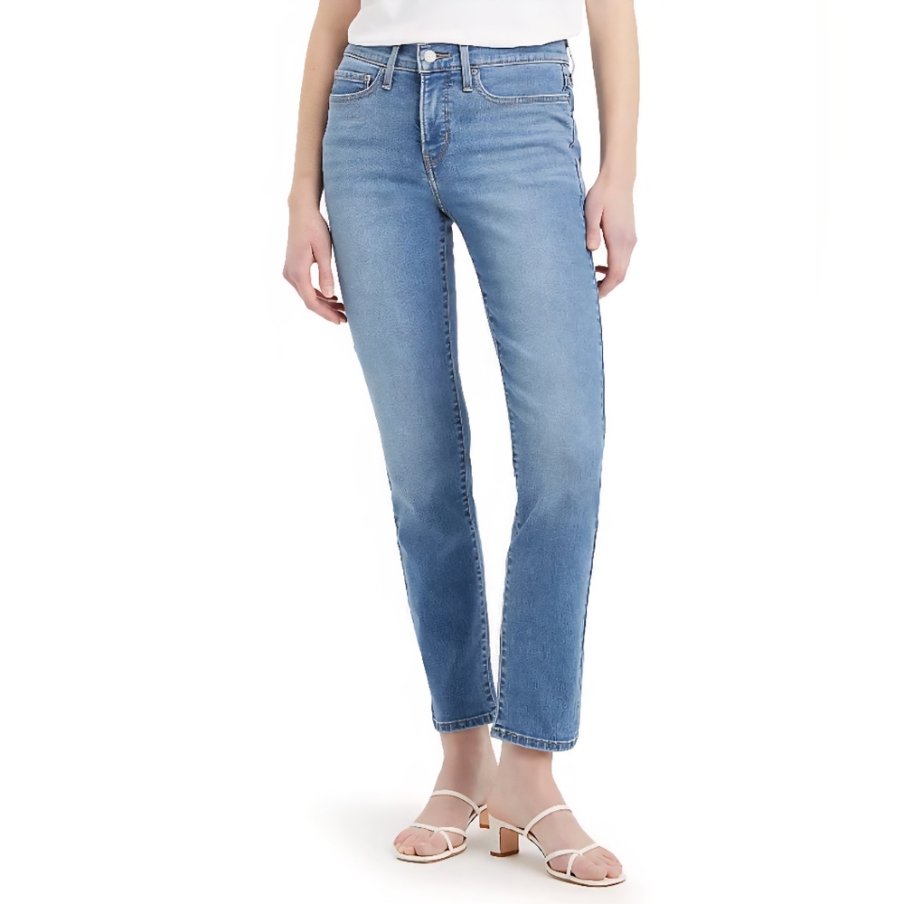 Classic Blue Straight Leg Jeans with Comfort Fit